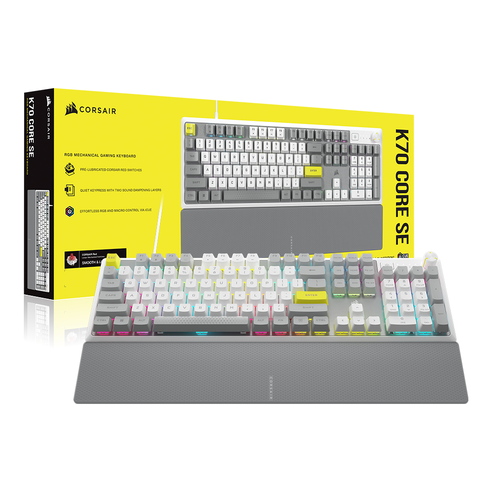 커세어 K70 RGB CORE SE WHITE 게이밍 기계식 키보드(신형) 골드키캡 에디션 - 상세 이미지 4