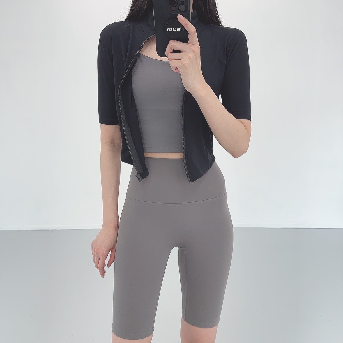 로라벨 페더 워터레깅스 래쉬가드팬츠 래쉬가드하의 여성 빅사이즈 비치웨어 5부 수영복 - 상세 이미지 3