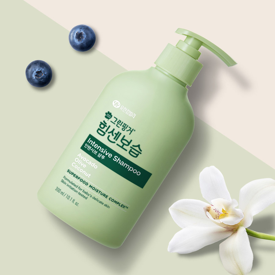 그린핑거 힘센보습 인텐시브 샴푸 블루베리 바닐라향 300ml X 1EA / 어린이, 베이비, 키즈, 신생아 - 상세 이미지 4