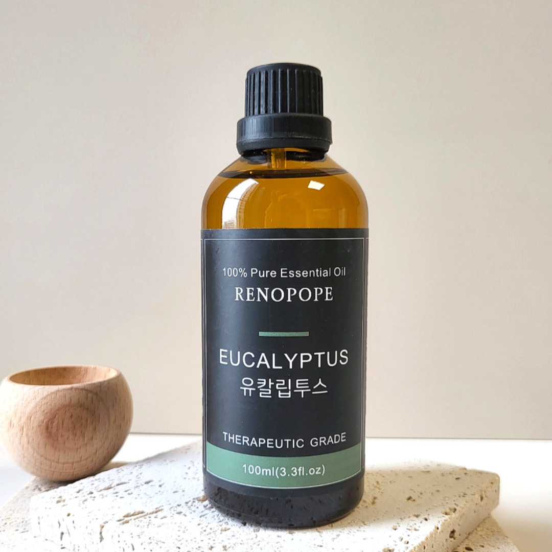 레노포프 천연 아로마오일 에센셜오일 100% 원액 수면 양모볼 대용량 유칼립투스 100ml