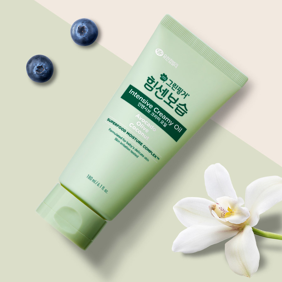 그린핑거 힘센보습 인텐시브 크리미오일 블루베리 바닐라향 180ml X 1EA /유아, 키즈, 어린이, 신생아 - 상세 이미지 4
