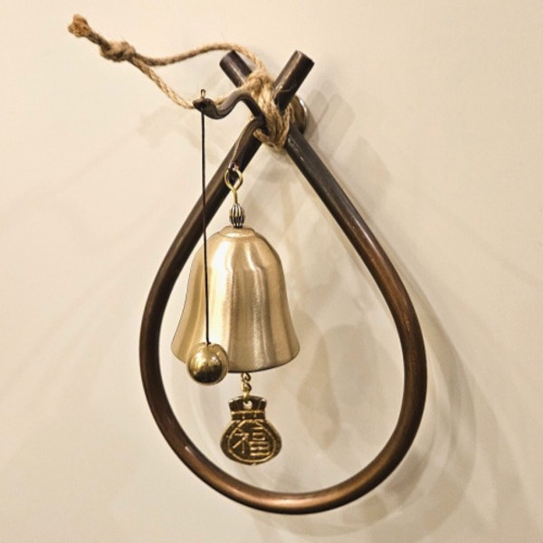 쿠칭아일랜드 더커진 프리미엄 오복삼재막이 소코뚜레 현관종 풍경종