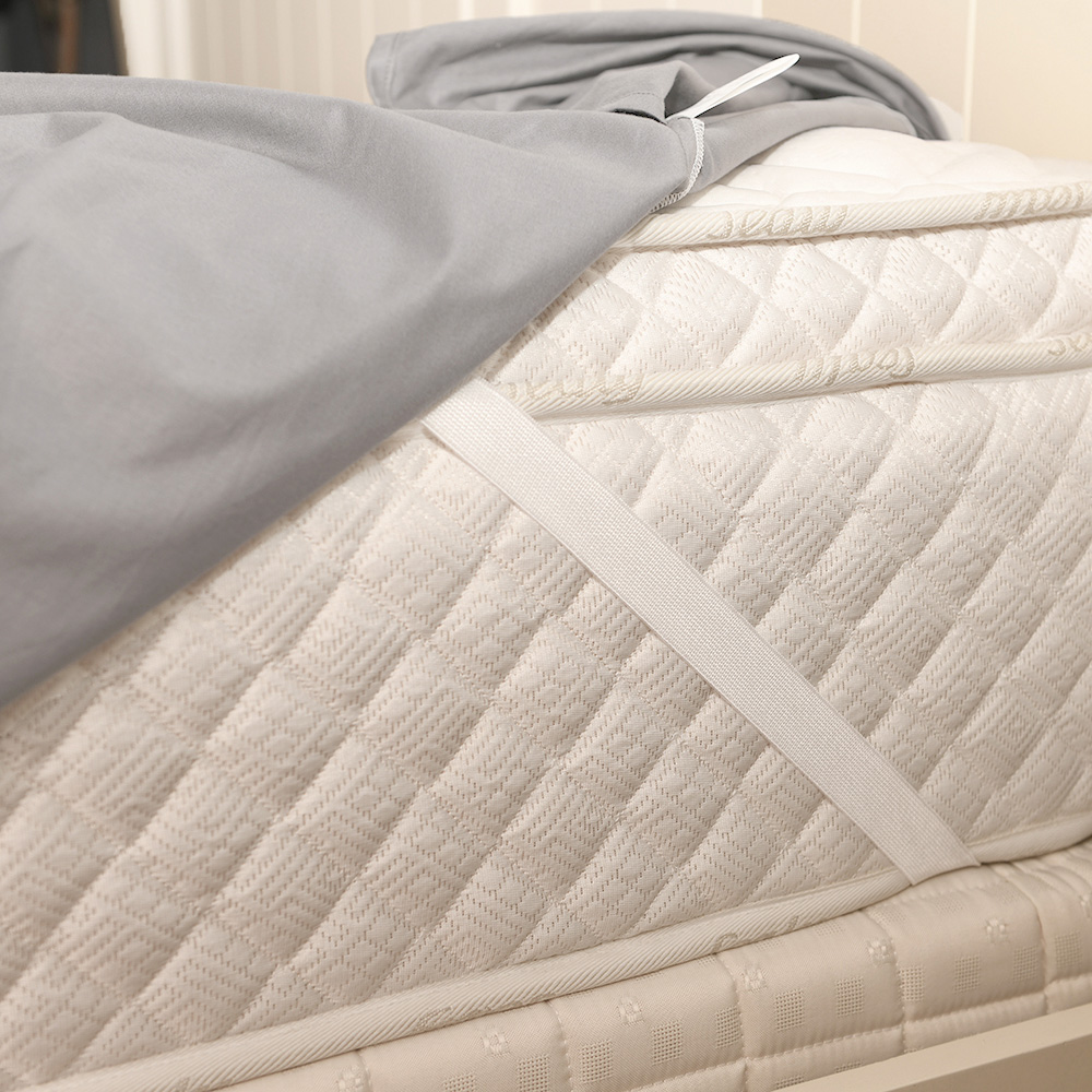 순면 투 매트리스 커버 높은 침대 시트 그레이 퀸