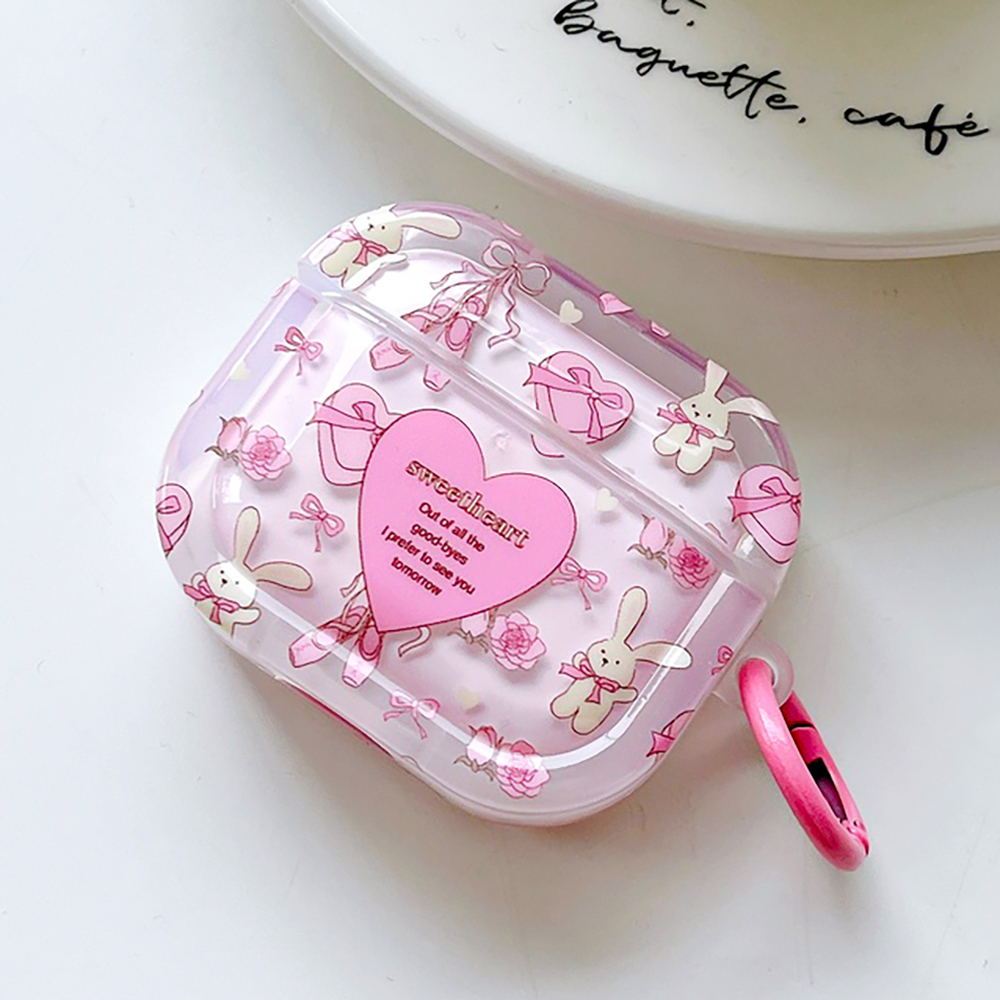 에어팟 3세대 케이스 젤리 스윗 핑크 바니