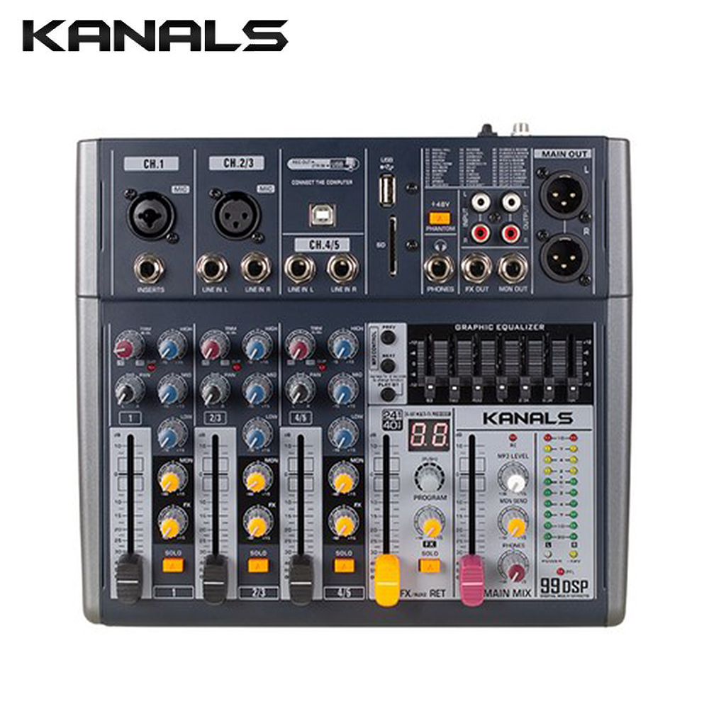 KANALS BKG50 카날스 오디오 믹서 인터페이스 5채널 홈레코딩 입문용 BKG-50