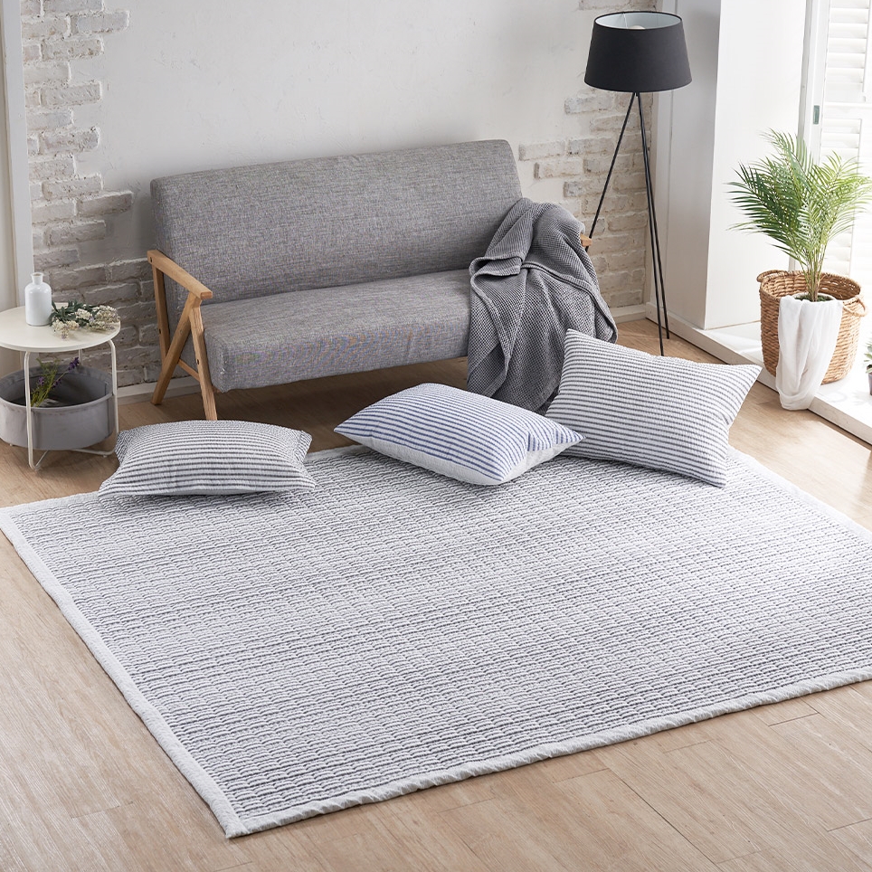 국내산 면카페트 특대형 거실패드 사계절 누빔 카펫트 방바닥 아리엘 시어서커 패드 Q