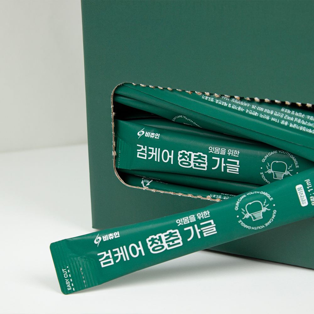 비츄인 검케어청춘가글 11ml 250개 대용량 일회용 여행용 구취제거 잇몸가글 - 상세 이미지 3