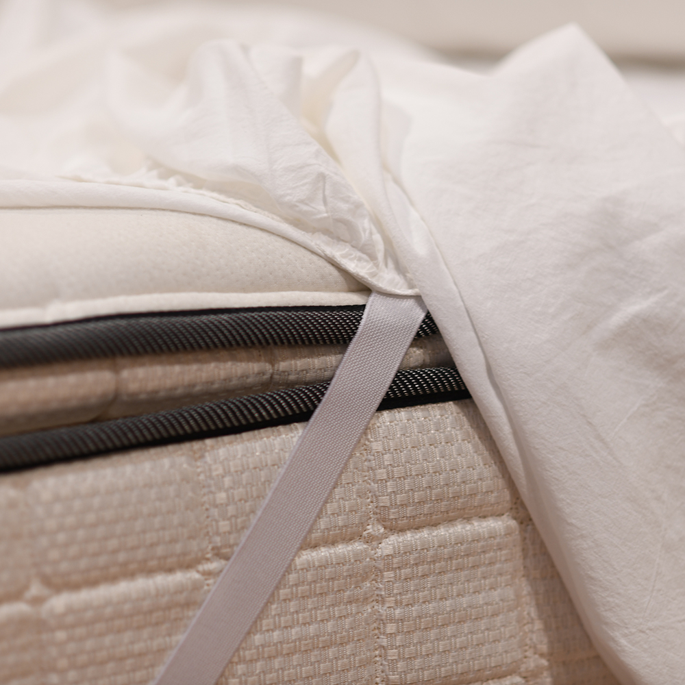 순면 투 매트리스 커버 높은 침대 시트 화이트 퀸