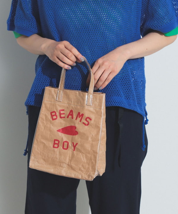 빔즈 보이 BEAMS BOY BB 로고 PVC 숍 토트백 핸드백 빔스 - 상세 이미지 3