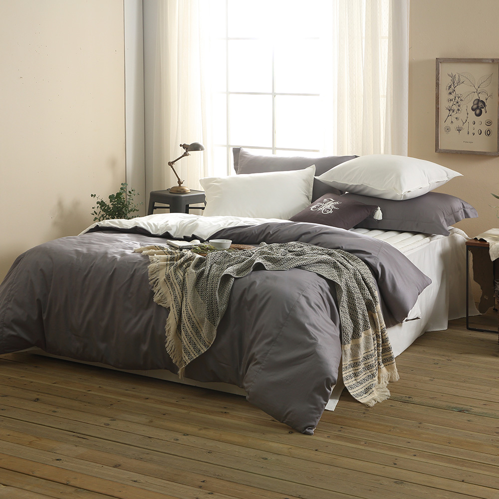 순면 투 매트리스 커버 높은 침대 시트 화이트 이스턴킹