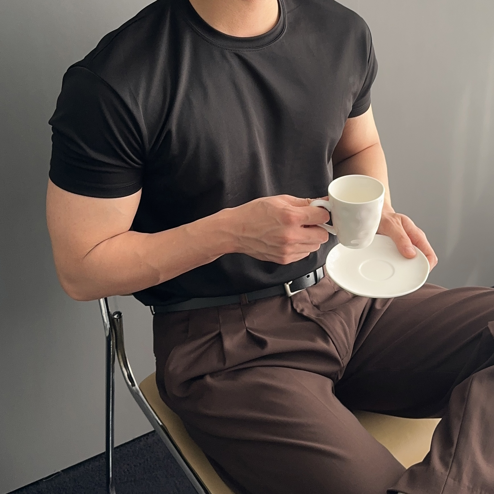 머슬핏반팔 남자헬스반팔티 짐웨어반팔 - 상세 이미지 3