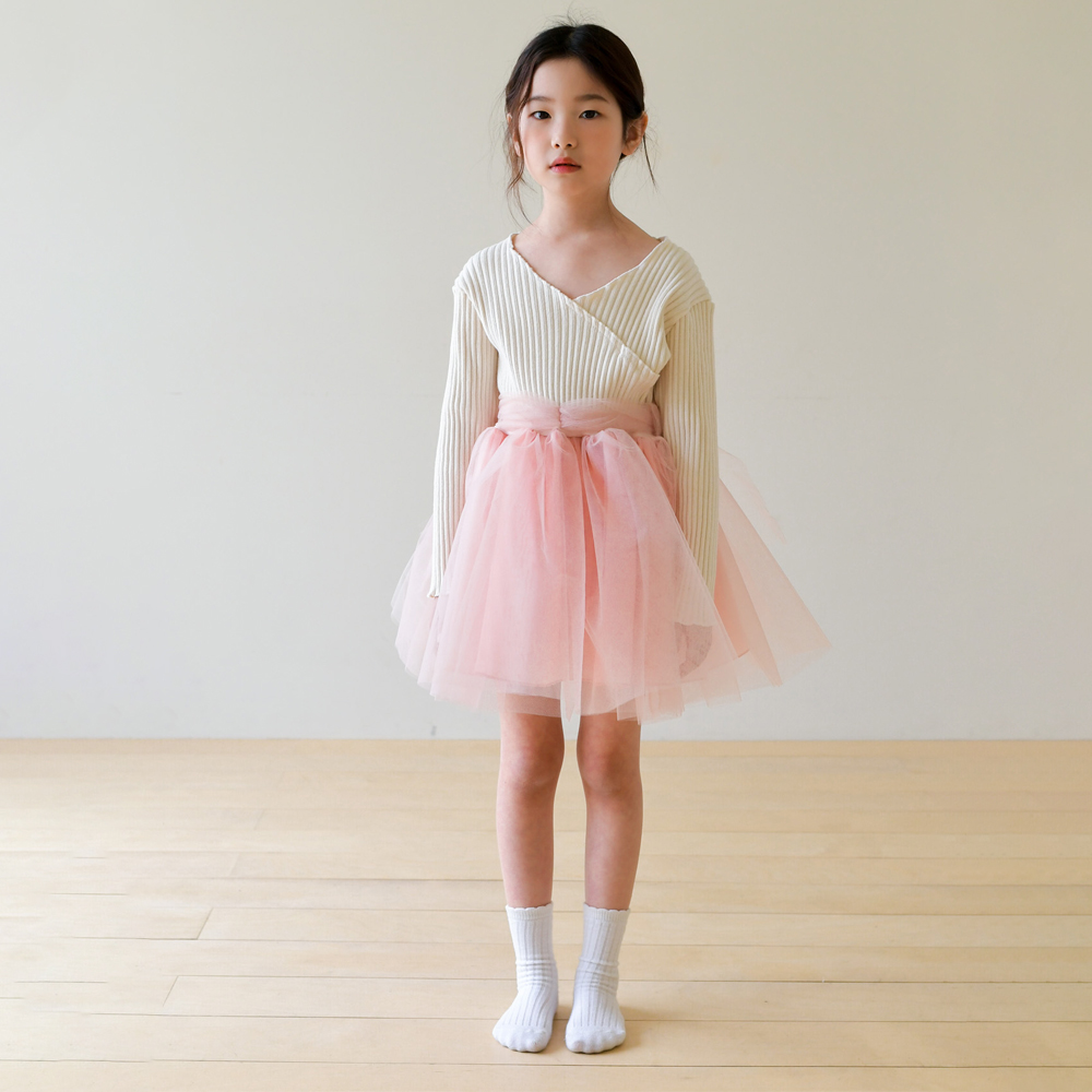 로맨틱 튜튜 스커트 여아 샤 레이스 공주 아이보리 블랙 핑크 치마 발레 치마 유아 키즈 이미지 8