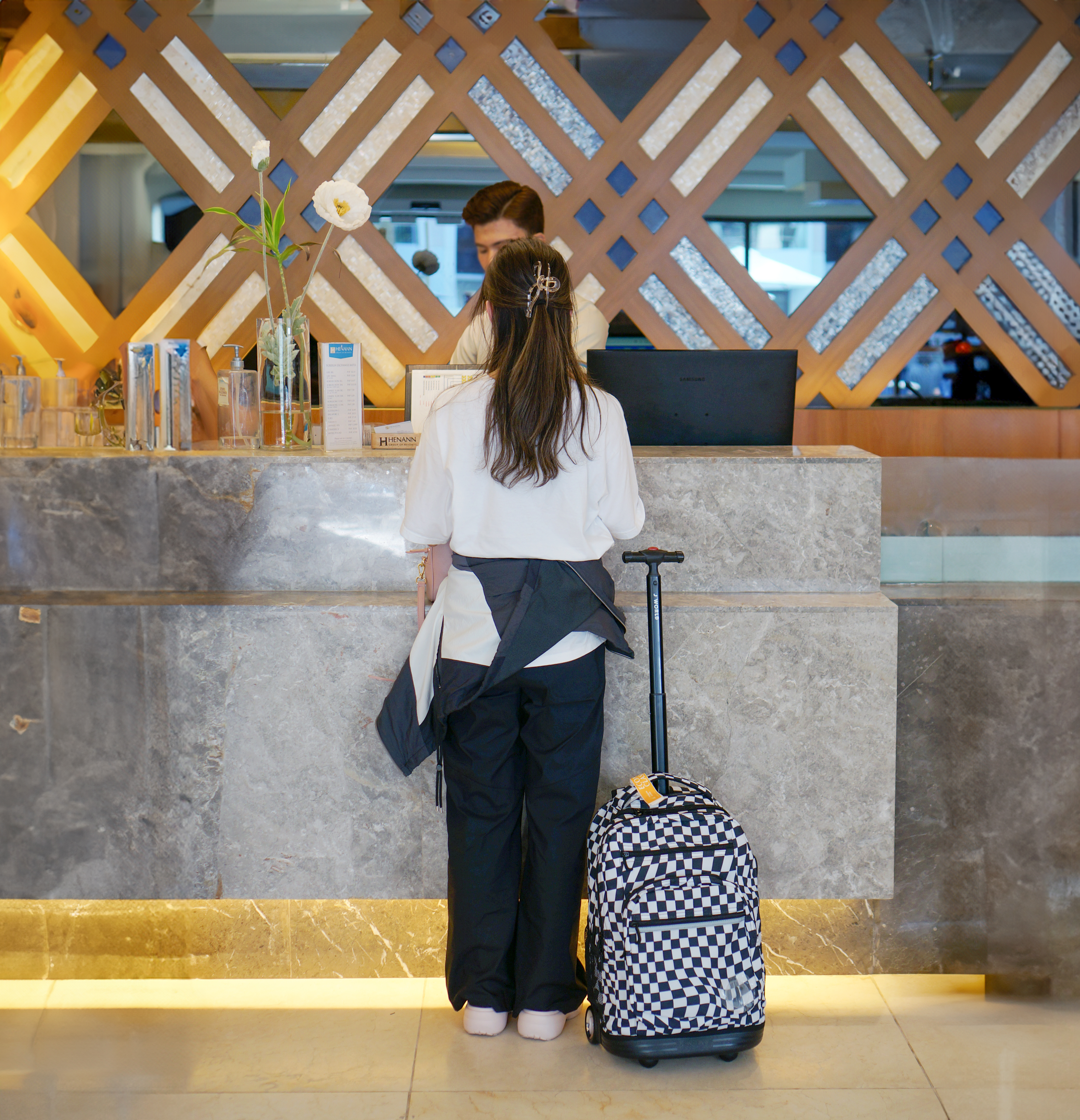 제이월드  51cm 롤링백팩 여행 캐리어 노트북수납 어학연수짐싸기(19인치)