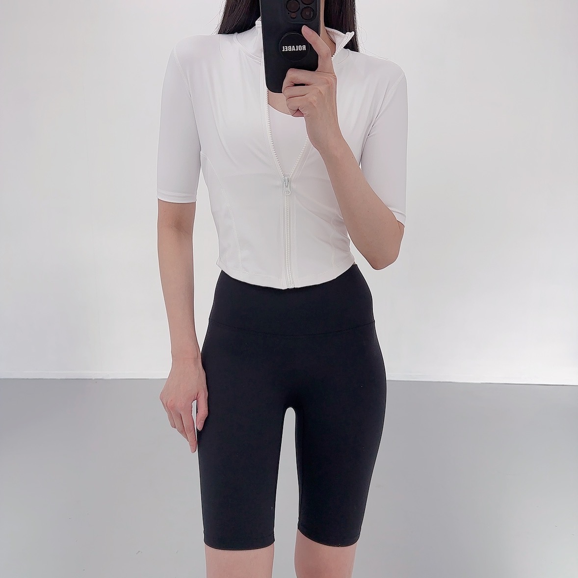 로라벨 페더 워터레깅스 래쉬가드팬츠 래쉬가드하의 여성 빅사이즈 비치웨어 5부 수영복 - 상세 이미지 4