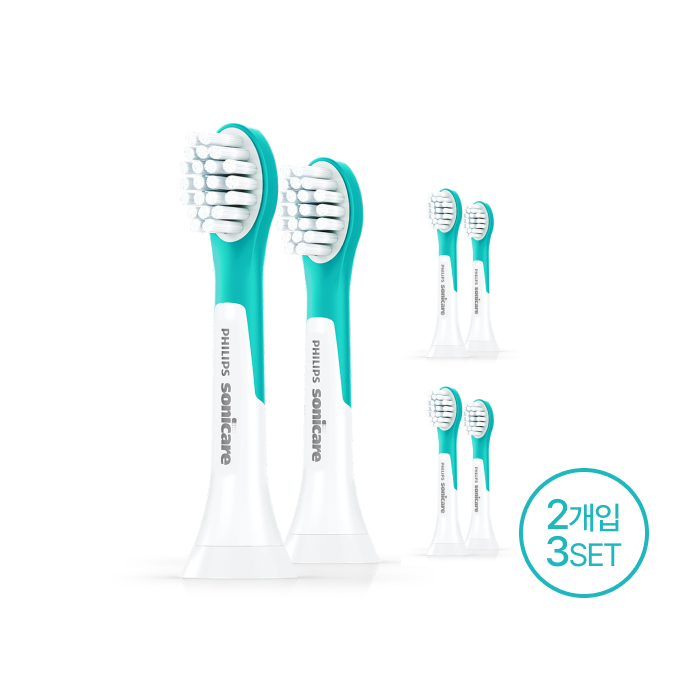 필립스 소닉케어 칫솔모 3세 이상용 미니 3세트 HX6032/63 3SET
