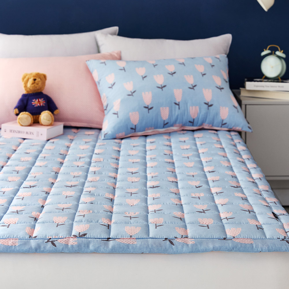 면카페트 거실패드 국내산 워셔블 미끄럼방지 소형 중형 방바닥 누빔 블루 카페트 패드 SS