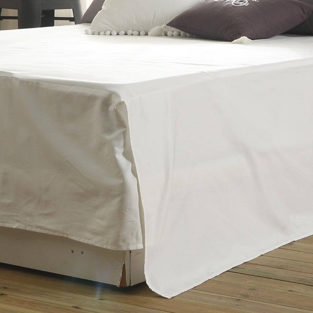 순면 투 매트리스 커버 높은 침대 시트 화이트 퀸