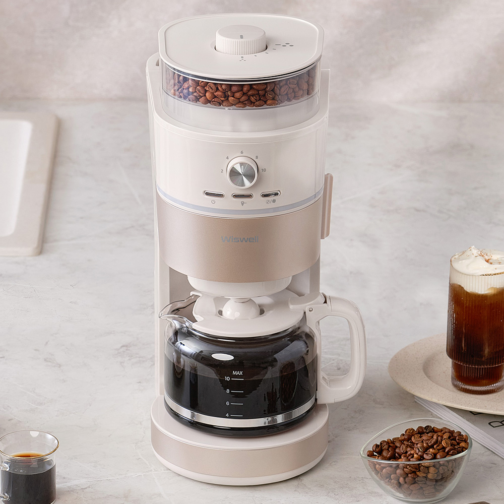 위즈웰 그라인드앤드립 WC4131C 커피 원두 머신 메이커 드립 기계 자동 그라인더 상세 이미지 8
