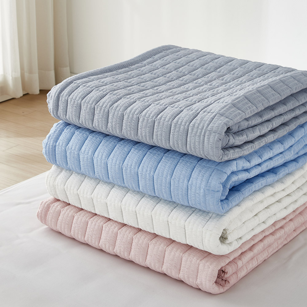 여름 샤르베 시어서커 침대패드 SS 누빔 매트리스패드 슈퍼싱글