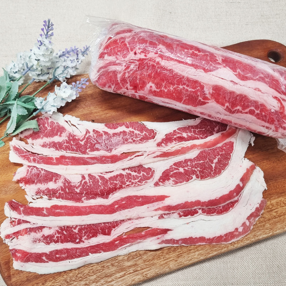 수입 우삼겹 삼겹양지 우삼겹말이 삼겹양지말이 500g 소분포장 총1kg 샤브샤브 고기 냉동 : 더예쁜한우