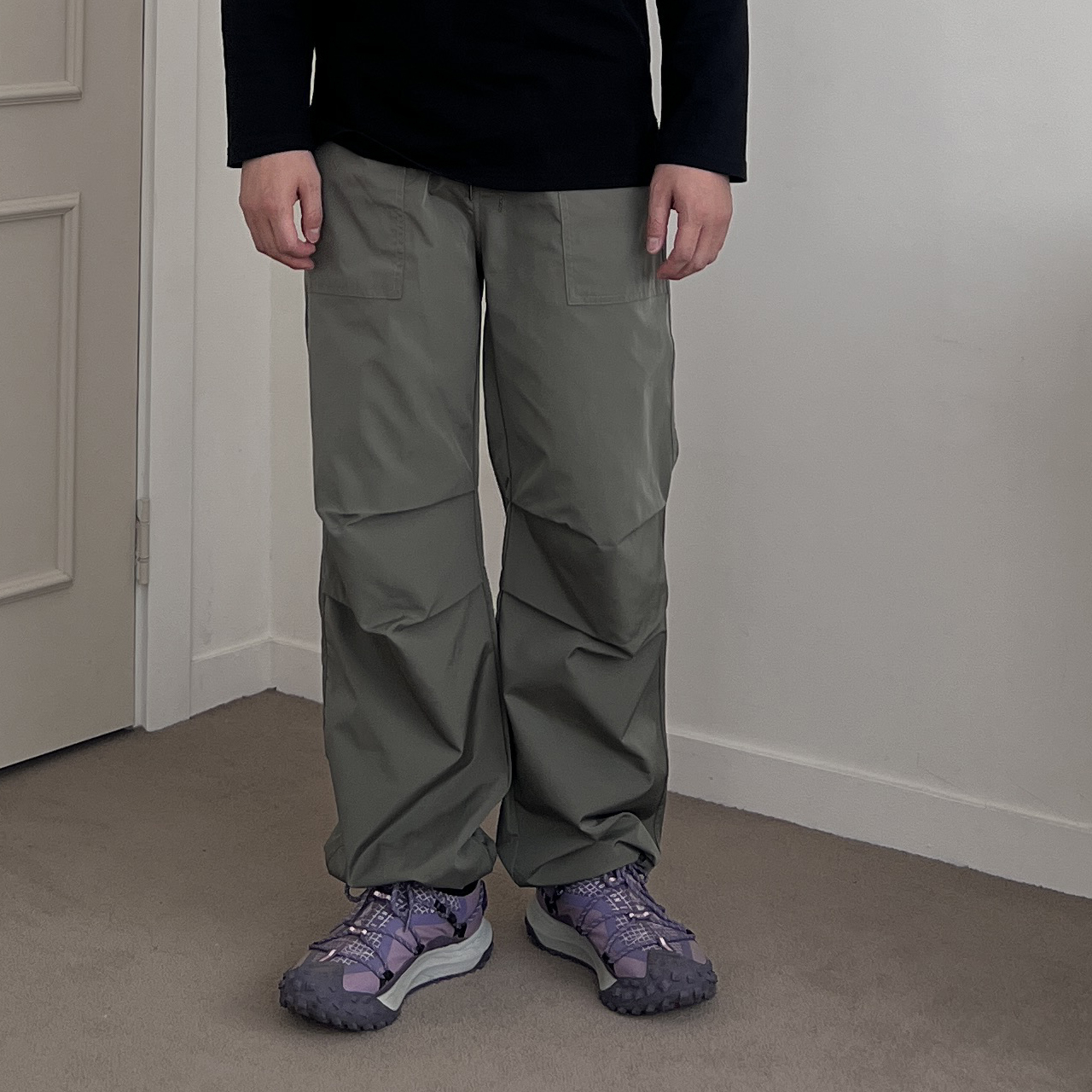 파라슈트팬츠 고프코어바지 남자바스락팬츠 - 상세 이미지 4