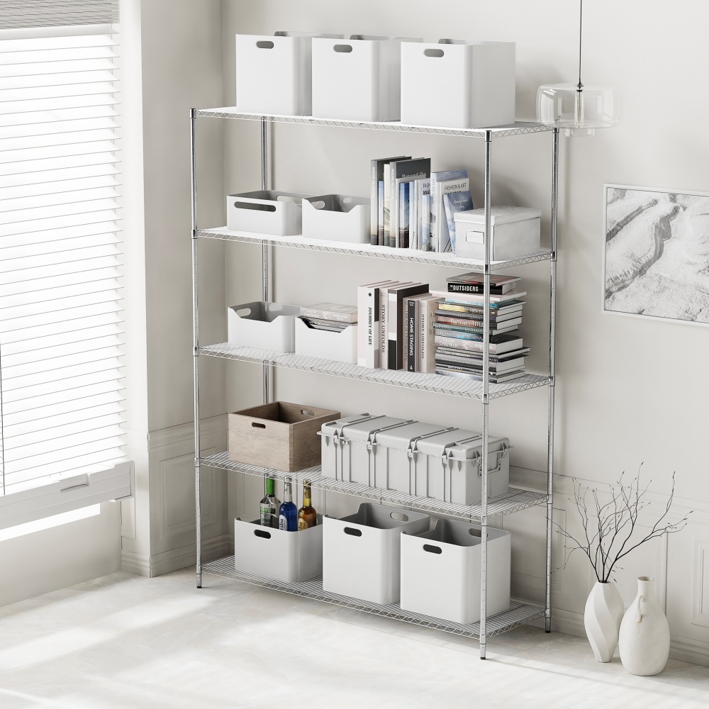 이케아 선반 수납선반 다용도 철제 스텐 모듈 OMAR 4단