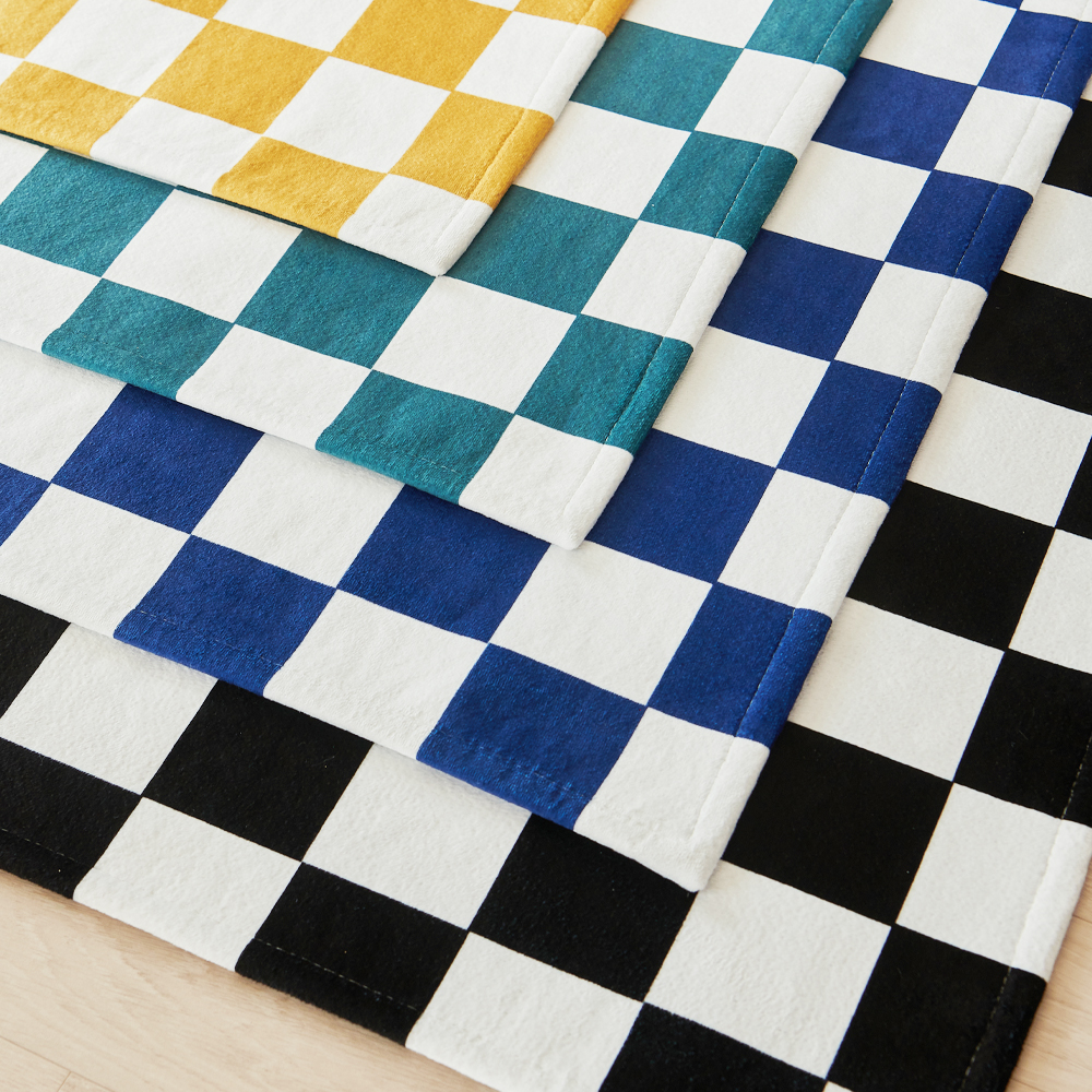 체커보드 러그 카페트 100x150 먼지없는 사계절 거실 인테리어 미니 아이방 러그