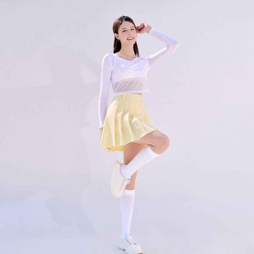 여성 골프 이너웨어 무광 브이넥 냉감 UV차단 쿨 티셔츠 여성골프웨어 이미지 7