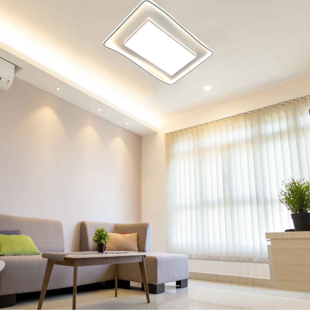 무료+당일발송 국산 LED 거실등 사각 인테리어 아파트 거실 조명 등 150W, 주광색/주백색 - 상품 이미지