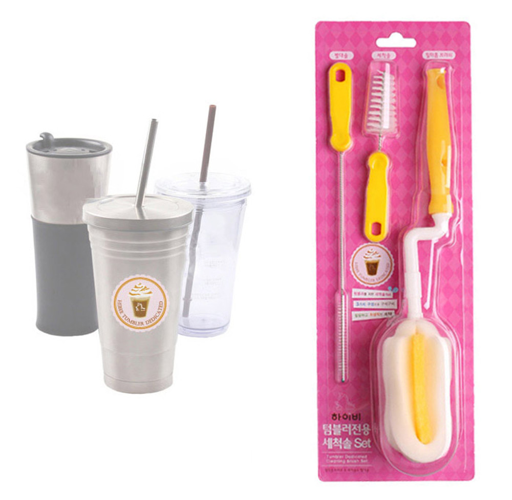 /100%국내제조 하이비 텀블러전용 세척솔 세트