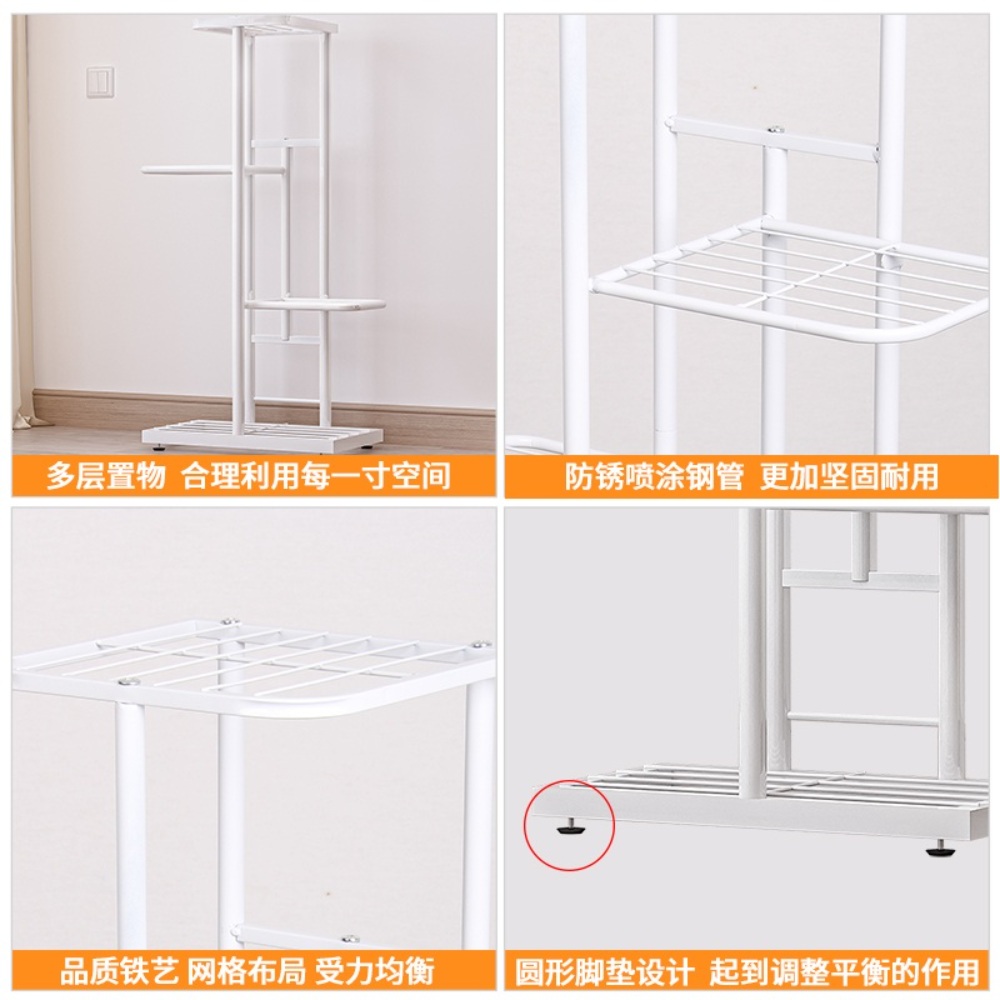 높은화분받침대 화이트 프리미엄 정리대 파이프 스탠드 - 상세 이미지 4
