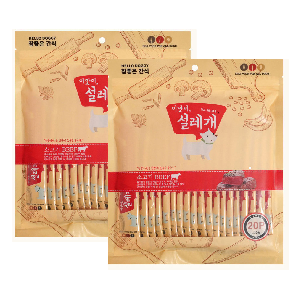 설레개 대용량 닭고기맛 20p 2개 묶음 강아지 츄르 간식 - 상세 이미지 2