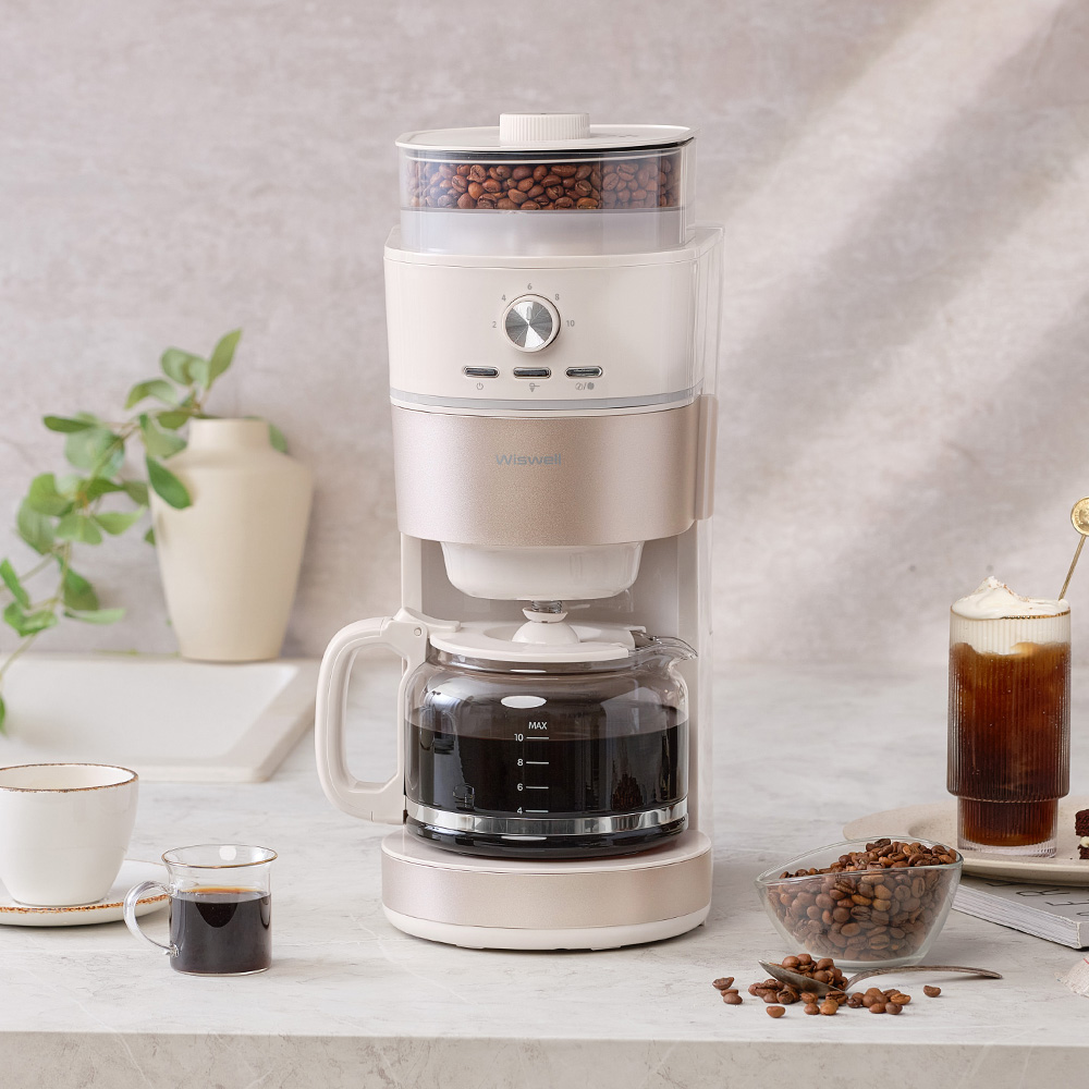 위즈웰 그라인드앤드립 WC4131C 커피 원두 머신 메이커 드립 기계 자동 그라인더 상세 이미지 3