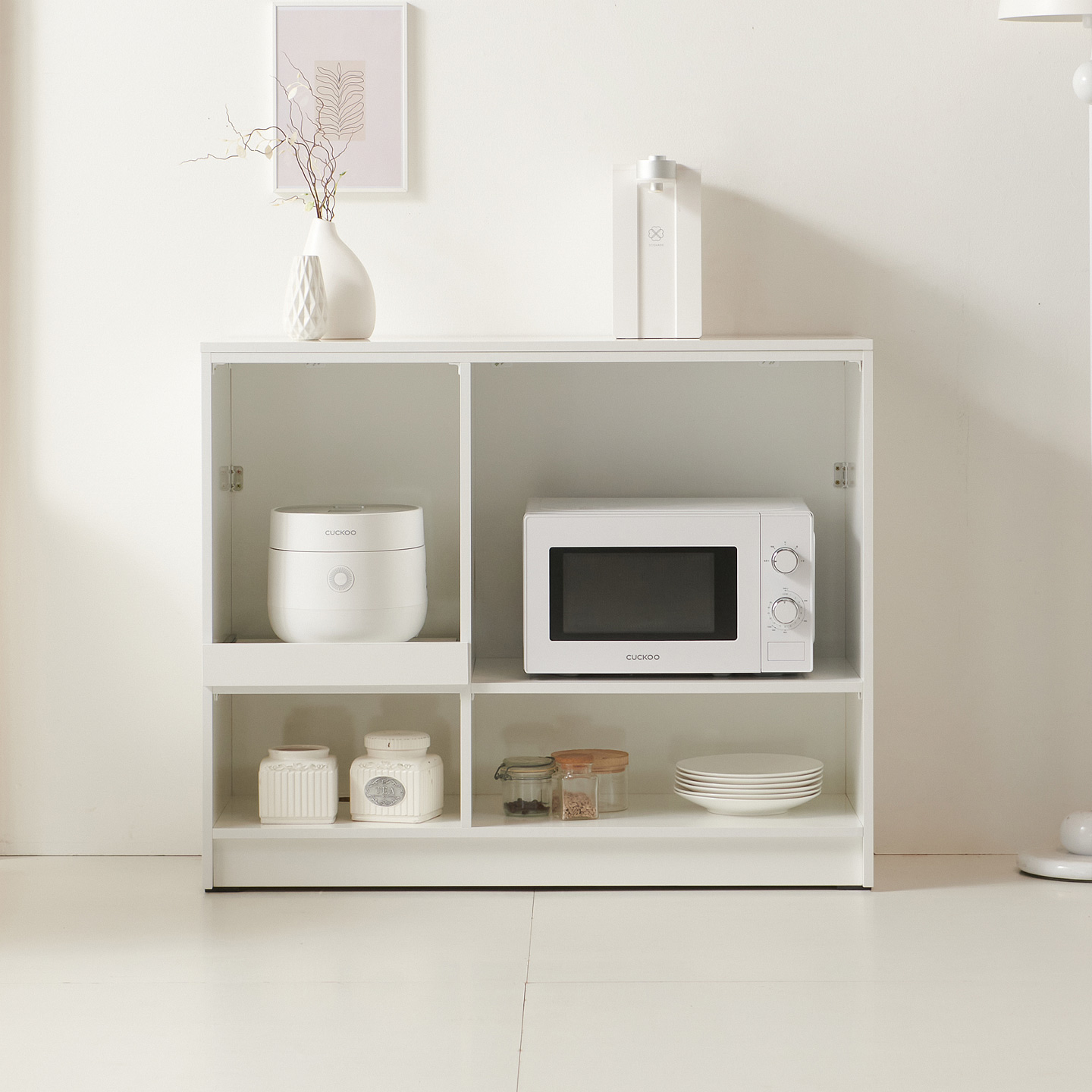 해피아이 매티 아일랜드 장 조리대 수납장 식탁 1000 오픈형