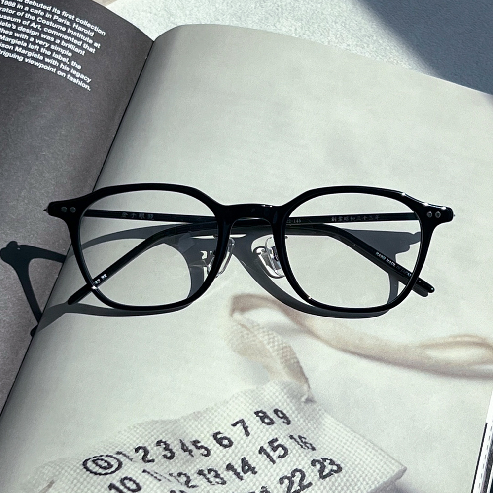 금자안경 KANEKO OPTICAL 가네코옵티컬 KA52 BK 여자 남자 사각 뿔테 - 상품 이미지