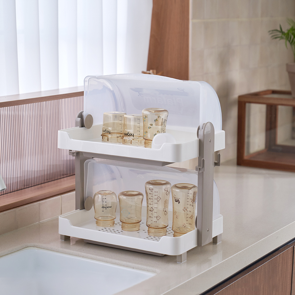 뉴코코맘 이유식기보관함 2단 아기 식기건조대 젖병보관함