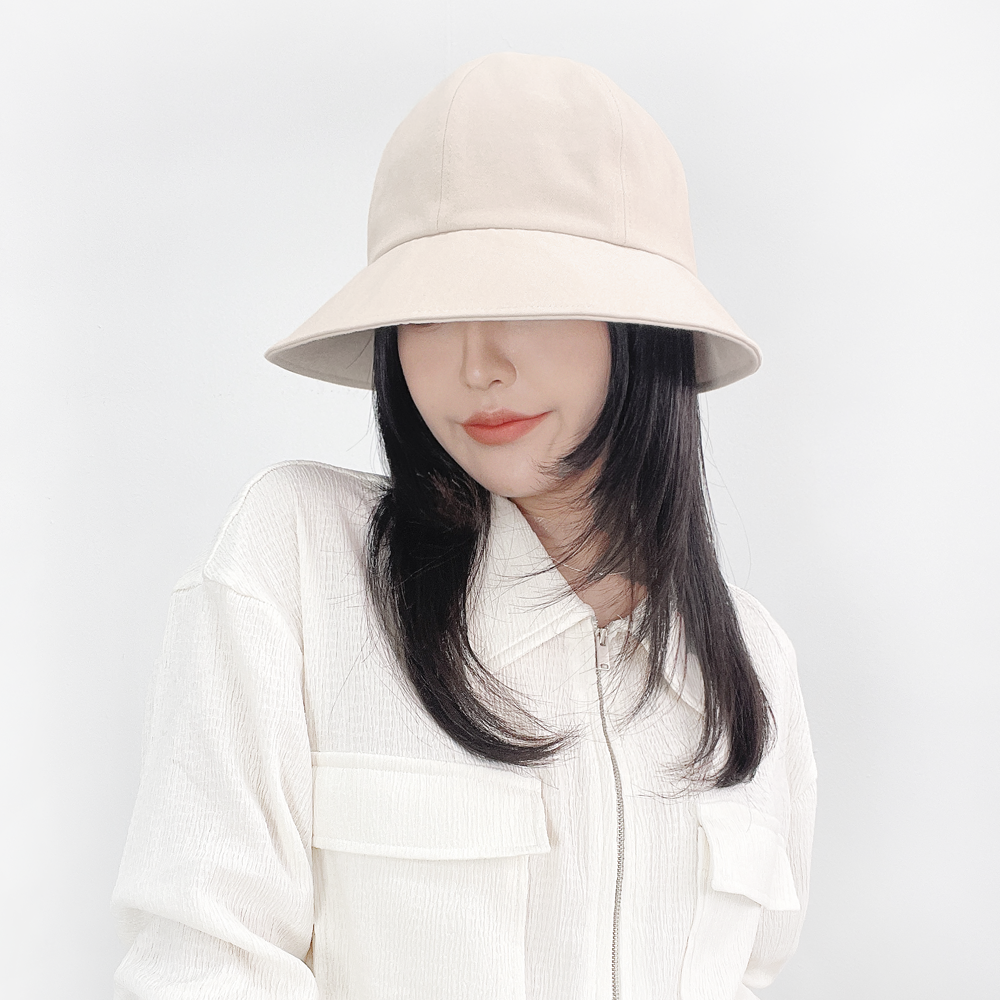 코르시 여성 봄 여름 리본 끈달린 면 벙거지모자 버킷햇 - 상세 이미지 2