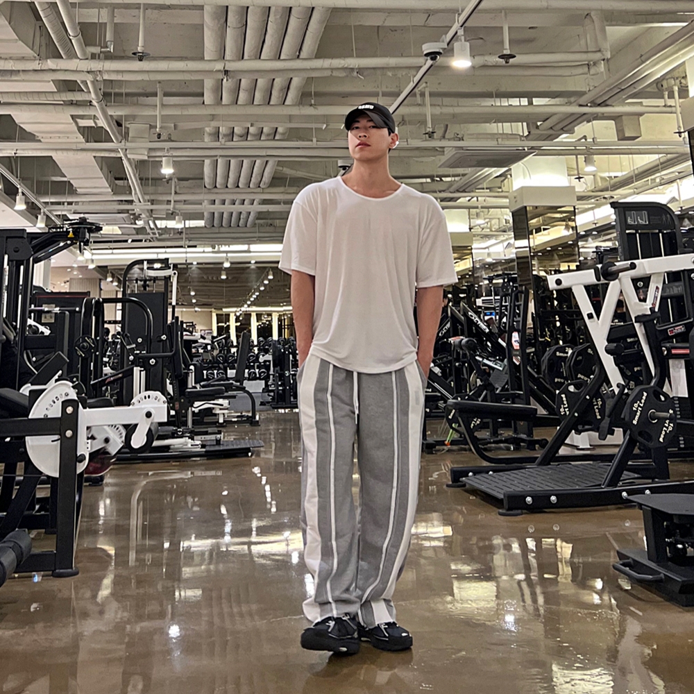 비스트모드 태슬팬츠 세미와이드 트레이닝 남자 헬스 긴바지 짐웨어 오버핏 BSMD - 상세 이미지 5