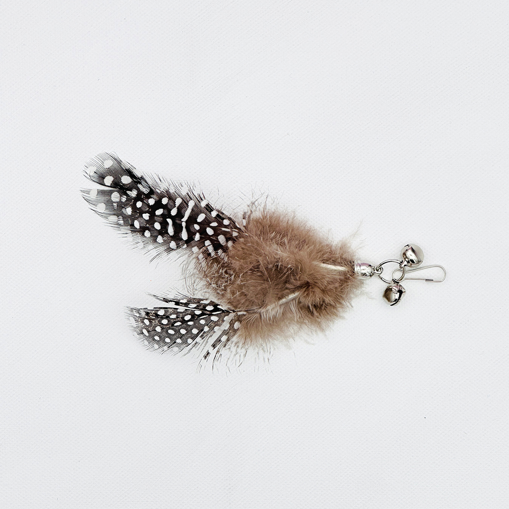 고양이 깃털 낚시대 리필 땡땡이 깃털 이미지 3