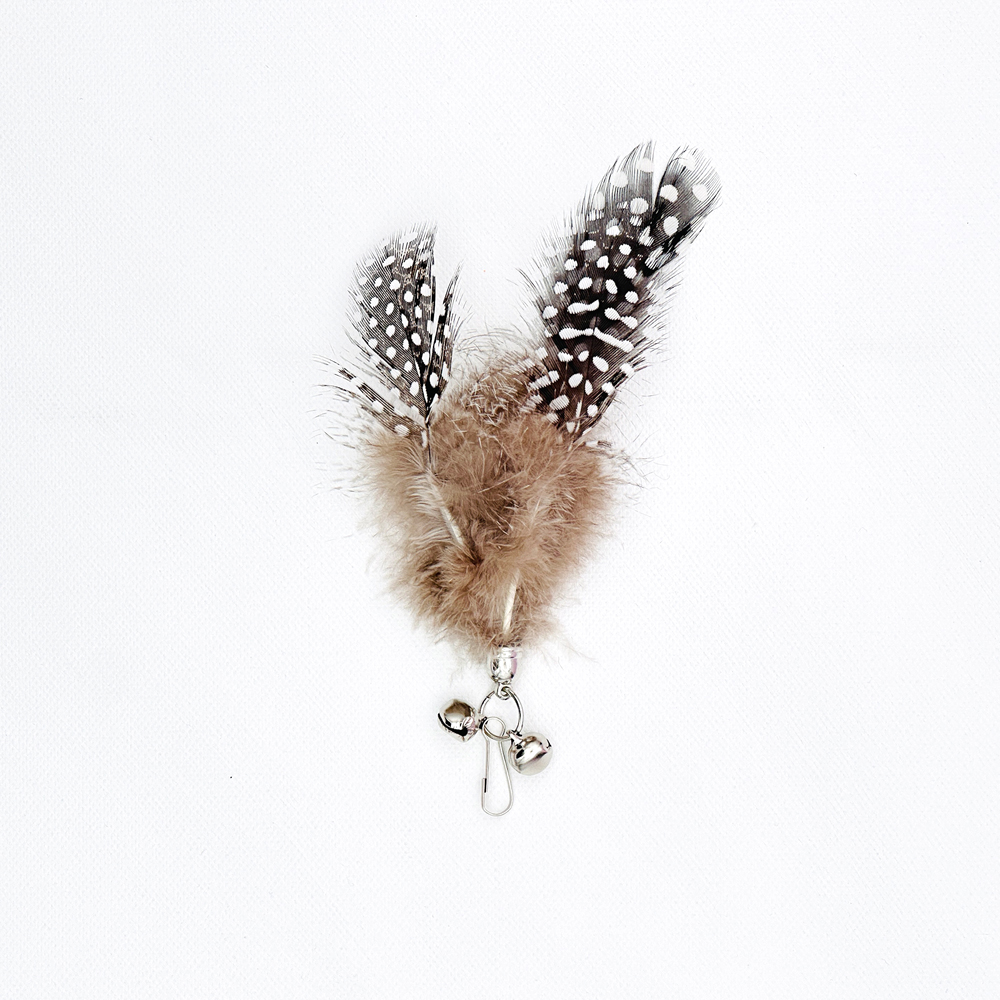 고양이 깃털 낚시대 리필 땡땡이 깃털 이미지 2