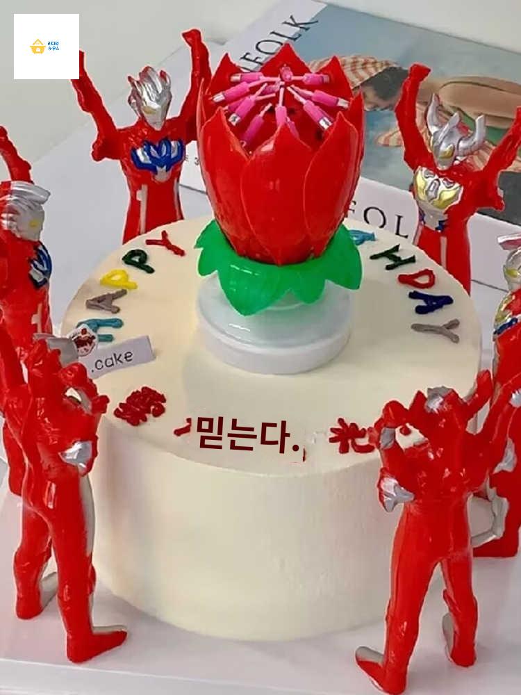 연꽃생일초 파티용품 촛불 웃긴 연꽃초 - 상세 이미지 4