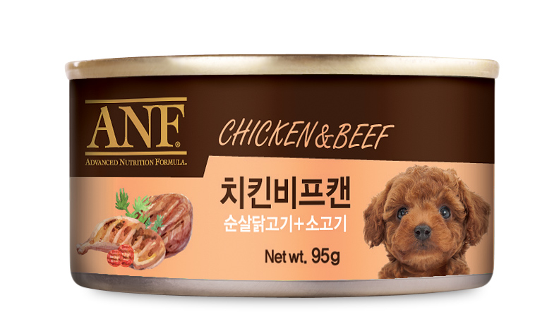 ANF 강아지 캔 치킨&비프 95g - 상품 이미지