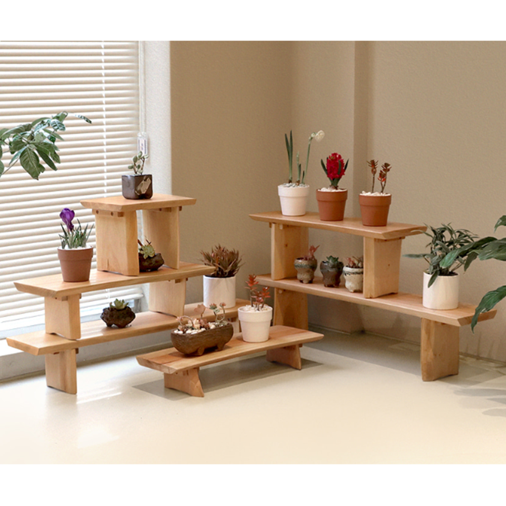 거실화분대 정리대 원목 선반대 화분장 받침대 다이 장식장