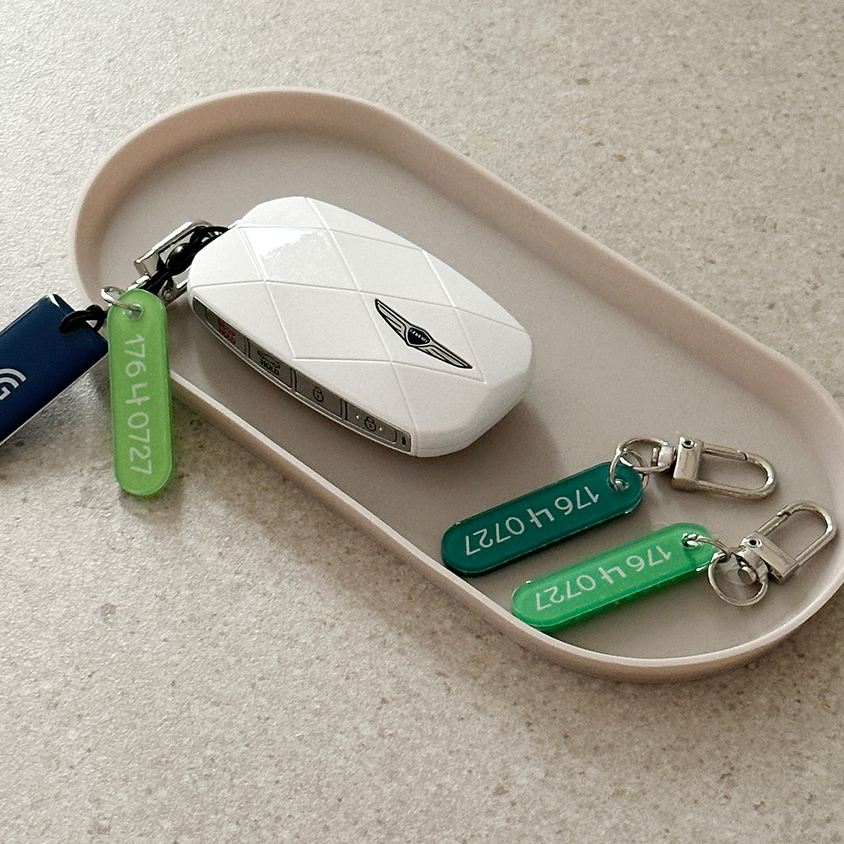 (15종) 심플 3개 1세트 아크릴 네임 키링 이름표 네임택 자동차 골프 어린이집 선물