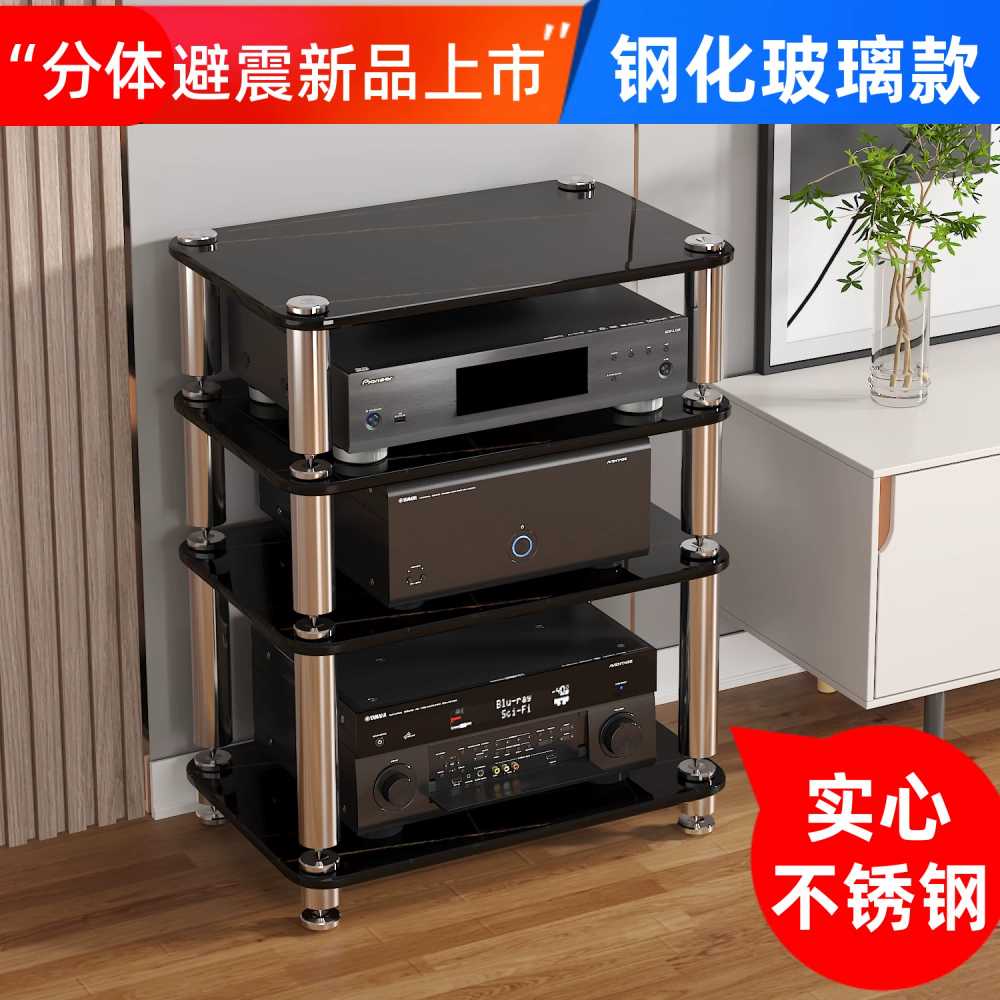 CD 진열장 다이 원목 거치대 오디오랙 앰프 선반 턴테이블 장식장 오디오렉 2단 3단 - 상세 이미지 2