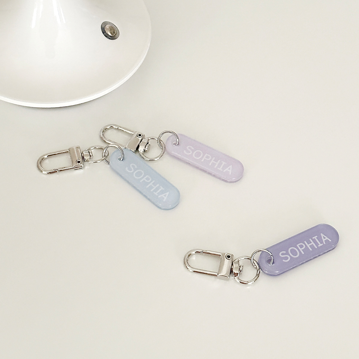 (15종) 심플 3개 1세트 아크릴 네임 키링 이름표 네임택 자동차 골프 어린이집 선물