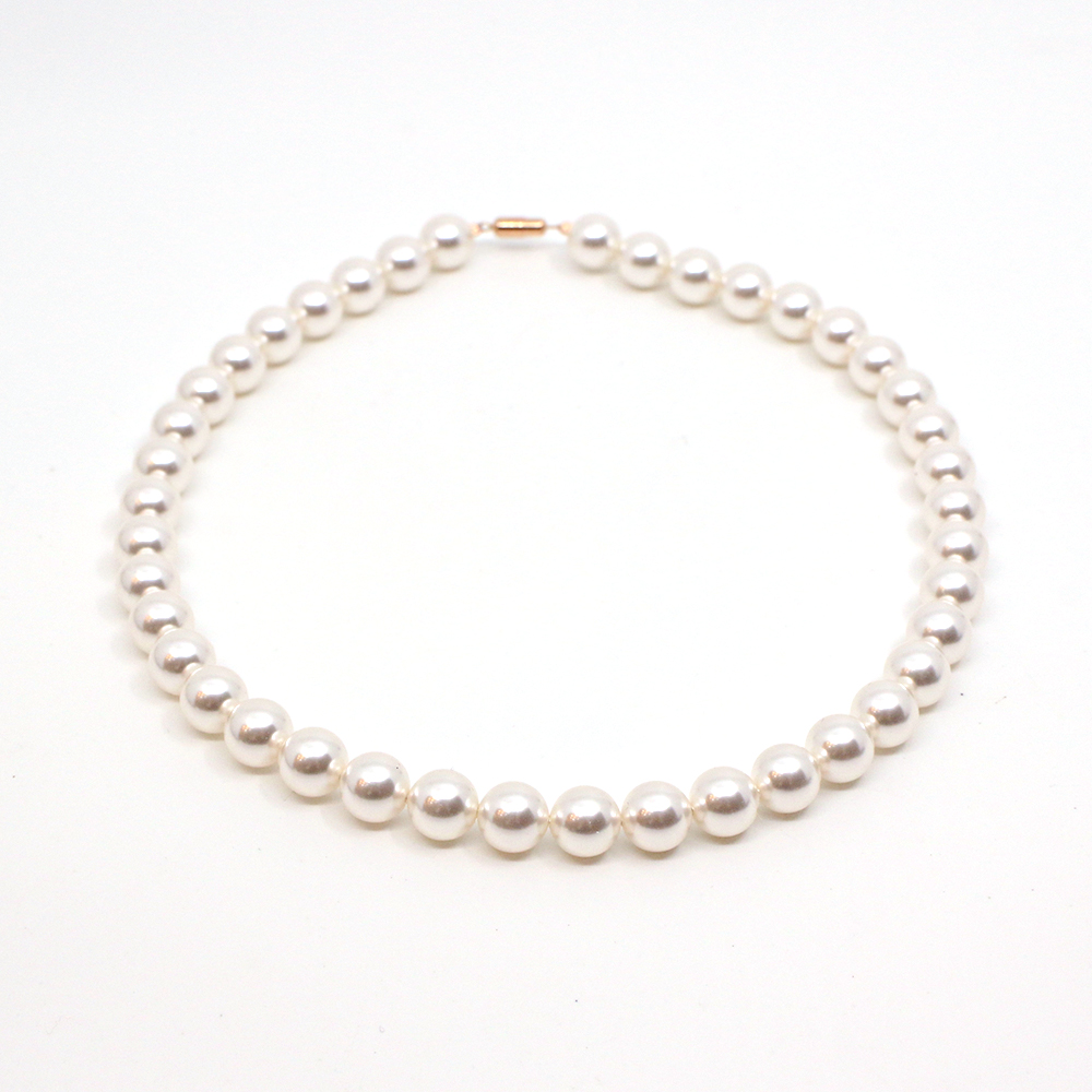 14k 10mm 스왈진주 비드 목걸이 OPPN0157 - 상세 이미지 4