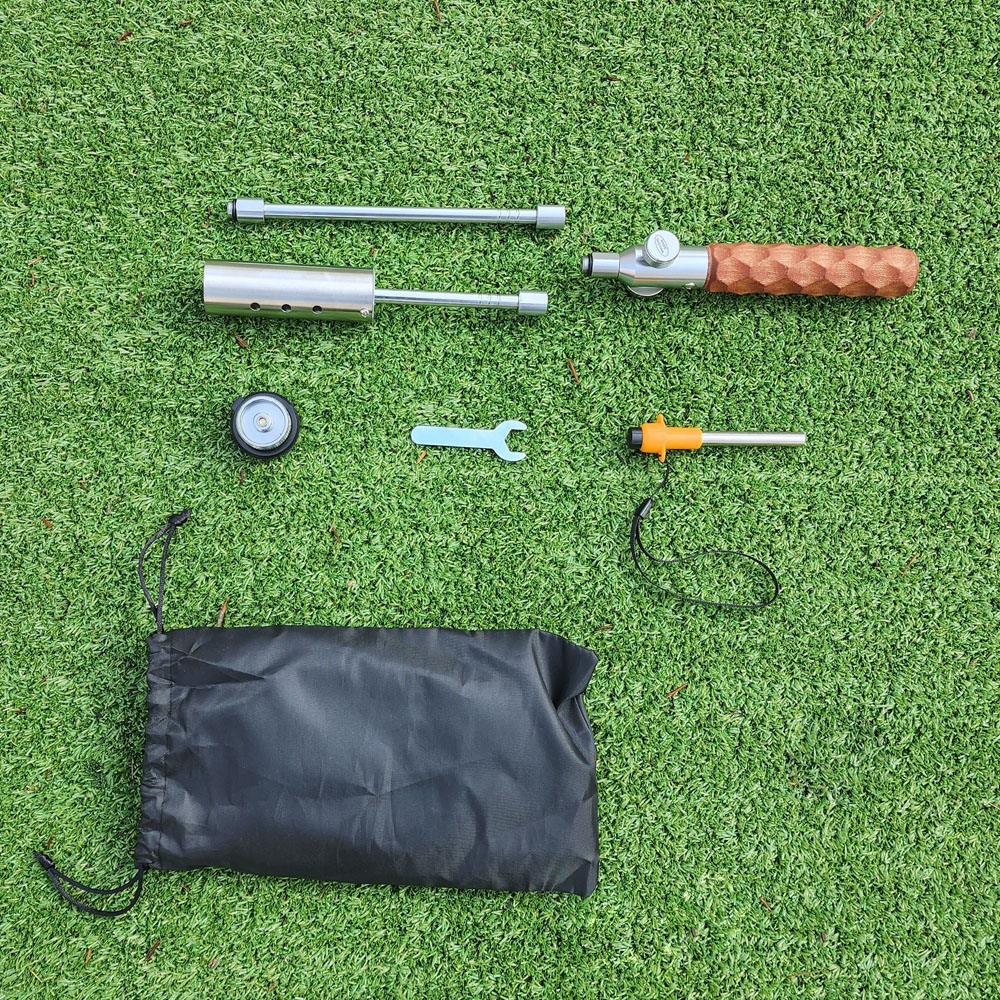 고급 3단 분리 롱가스토치 화력좋은토치 부탄가스어뎁터 파우치 점화기 포함