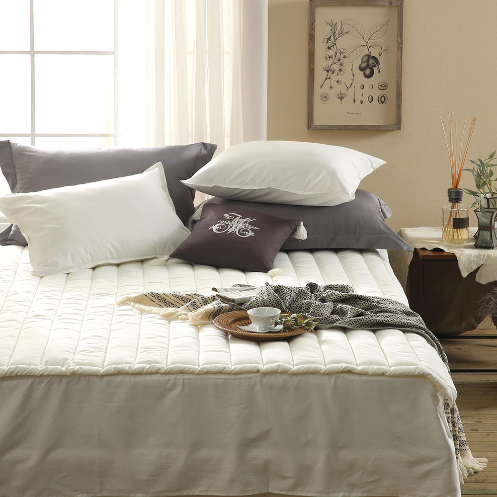 순면 60수 두꺼운 라지킹 침대 매트리스 패드 화이트 LK