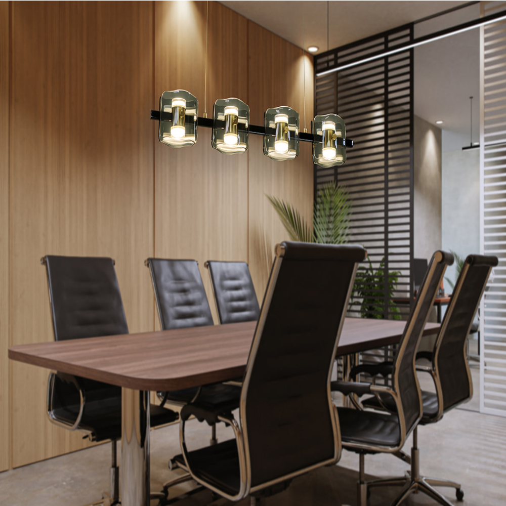 KS인증/무료+당일발송 6인용식탁등 국산 LED 펜던트 주방 식탁등 블랙